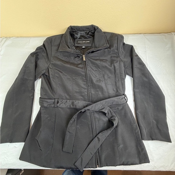 Marc New York Jackets & Blazers - Marc New York Black Fully Lined Belted Trench Coat Size S